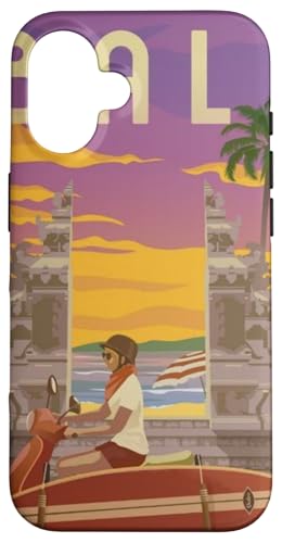 Bali Sunset Adventure Ride the Waves mit Stil, Geschenk für Reisende Hülle für iPhone 16 von Cute Accessories Art Gifts for Women and Men
