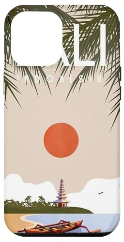 Bali Sunset Vibes Palmen & Serene Boat Szene Reise Geschenk Hülle für iPhone 12 Pro Max von Cute Accessories Art Gifts for Women and Men