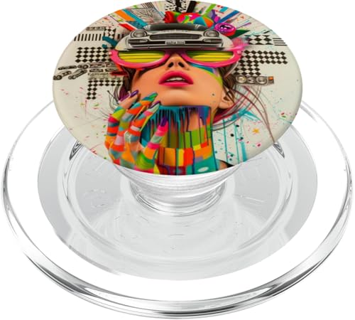Bunte futuristische abstrakte Geometrie kräftige Farben Pop Art PopSockets PopGrip für MagSafe Bunte futuristische abstrakte Geometrie kräftige Farben Pop Art PopSockets PopGrip für MagSafe von Cute Accessories Art Gifts for Women and Men
