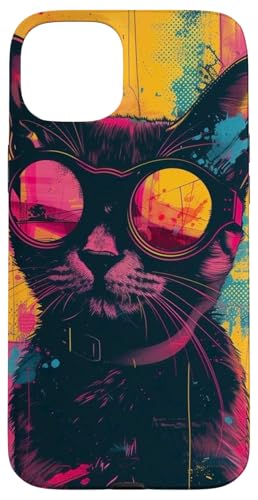 Coole, stilvolle Katze mit bunter Sonnenbrille, lebendig und trendig Hülle für iPhone 15 Plus Coole, stilvolle Katze mit bunter Sonnenbrille, lebendig und trendig Hülle für iPhone 15 Plus von Cute Accessories Art Gifts for Women and Men