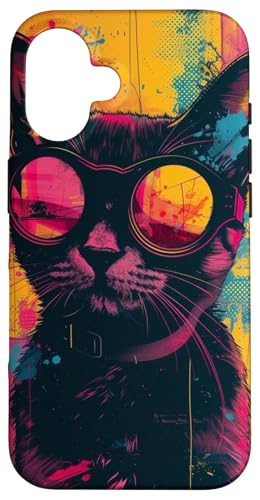 Coole, stilvolle Katze mit bunter Sonnenbrille, lebendig und trendig Hülle für iPhone 16 Coole, stilvolle Katze mit bunter Sonnenbrille, lebendig und trendig Hülle für iPhone 16 von Cute Accessories Art Gifts for Women and Men