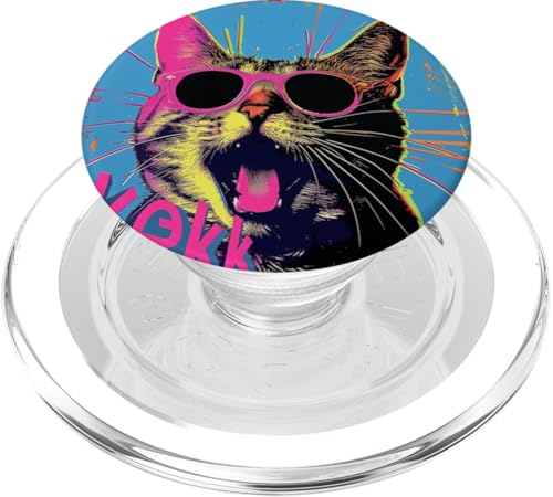 Coole lustige Katze mit Sonnenbrille im lebendigen Pop Art Style PopSockets PopGrip für MagSafe von Cute Accessories Art Gifts for Women and Men