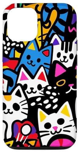 Niedliche, bunte Katzencollage, lebendig und verspielt Hülle für iPhone 12/12 Pro von Cute Accessories Art Gifts for Women and Men
