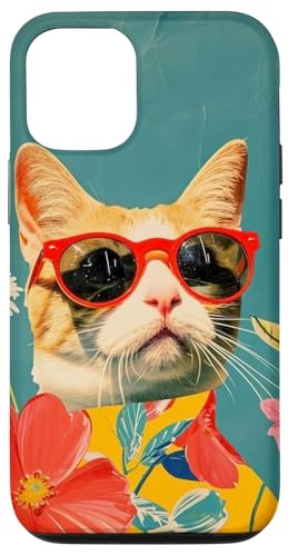 Niedliche lustige Katzen Kitty Urlaub Katze Hülle für iPhone 12/12 Pro von Cute Accessories Art Gifts for Women and Men