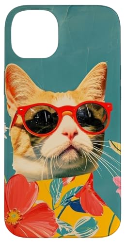 Niedliche lustige Katzen Kitty Urlaub Katze Hülle für iPhone 14 Plus von Cute Accessories Art Gifts for Women and Men