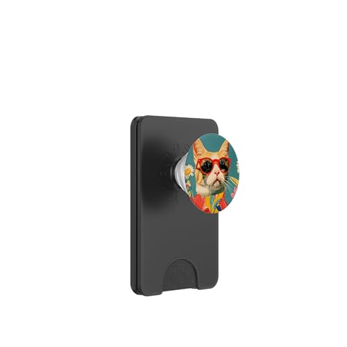 Niedliche lustige Katzen Kitty Urlaub Katze PopSockets PopWallet für MagSafe von Cute Accessories Art Gifts for Women and Men