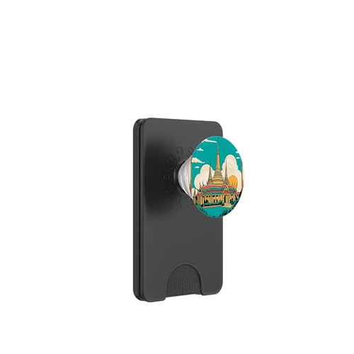 Reisender Backpacker World Adventure Wander Bangkok Thailand PopSockets PopWallet für MagSafe von Cute Accessories Art Gifts for Women and Men