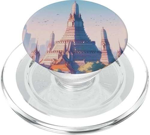 Reisender Backpacker World Adventurer Wander Bangkok Thailand PopSockets PopGrip für MagSafe von Cute Accessories Art Gifts for Women and Men