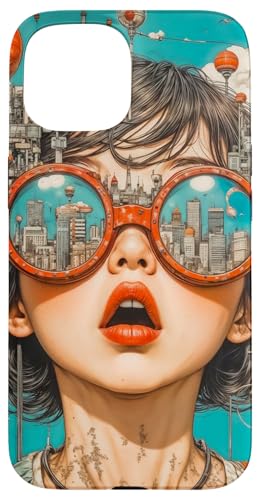 Retro Futuristische Steampunk City Floating Airships Pop Art Hülle für iPhone 15 Retro Futuristische Steampunk City Floating Airships Pop Art Hülle für iPhone 15 von Cute Accessories Art Gifts for Women and Men