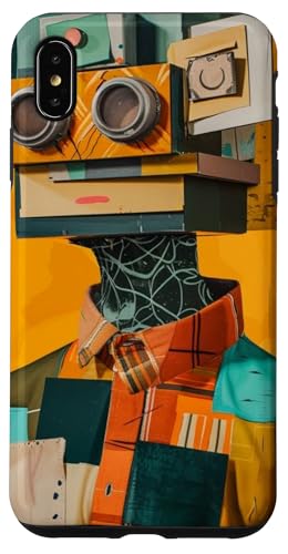 Retro Futuristischer Roboter Pop Art kräftige Farben gelber Hintergrund Hülle für iPhone XS Max Retro Futuristischer Roboter Pop Art kräftige Farben gelber Hintergrund Hülle für iPhone XS Max von Cute Accessories Art Gifts for Women and Men