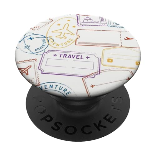 Rucksackreisender Wanderlust World Explorer Adventure PopSockets Klebender PopGrip von Cute Accessories Art Gifts for Women and Men
