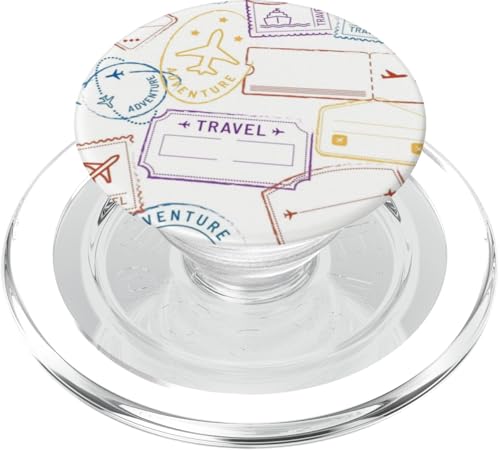 Rucksackreisender Wanderlust World Explorer Adventure PopSockets PopGrip für MagSafe von Cute Accessories Art Gifts for Women and Men