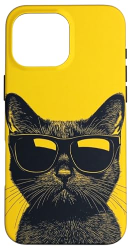 Süße lustige Katzen Kitty Urlaub Katze Sonnenbrille Hülle für iPhone 16 Pro Max von Cute Accessories Art Gifts for Women and Men