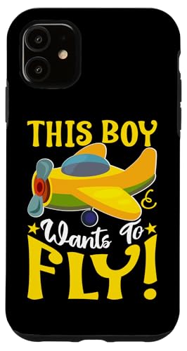 Dieser Junge will fliegen! Flughafen-Design für Kinder Hülle für iPhone 11 von Cute Airplane Designs For Girls And Boys
