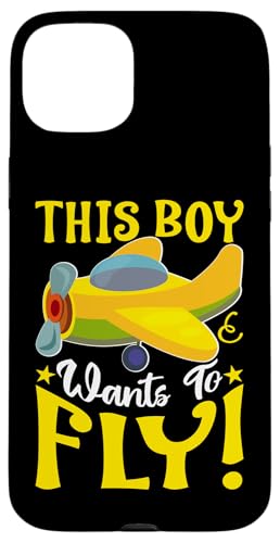 Dieser Junge will fliegen! Flughafen-Design für Kinder Hülle für iPhone 15 Plus von Cute Airplane Designs For Girls And Boys