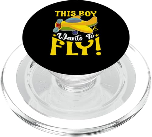 Dieser Junge will fliegen! Flughafen-Design für Kinder PopSockets PopGrip für MagSafe von Cute Airplane Designs For Girls And Boys