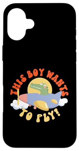 Dieser Junge will fliegen! Urlaubsdesign für Kinder Hülle für iPhone 16 Plus von Cute Airplane Designs For Girls And Boys