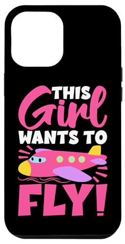 Dieses Mädchen will fliegen! Flughafen-Design für Kinder Hülle für iPhone 12 Pro Max von Cute Airplane Designs For Girls And Boys