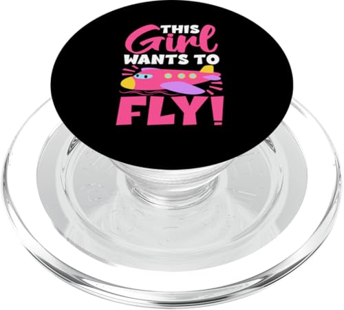 Dieses Mädchen will fliegen! Flughafen-Design für Kinder PopSockets PopGrip für MagSafe von Cute Airplane Designs For Girls And Boys