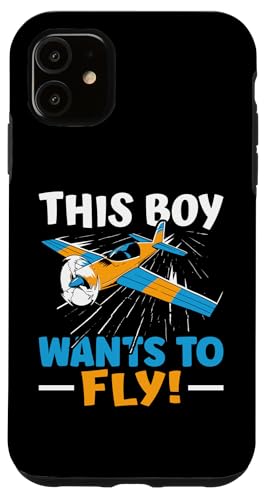 Flugzeug: Dieser Junge will fliegen! Für Flughafen Hülle für iPhone 11 von Cute Airplane Designs For Girls And Boys