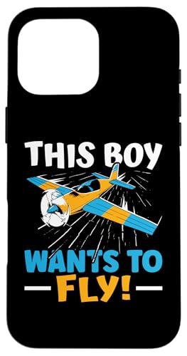 Flugzeug: Dieser Junge will fliegen! Für Flughafen Hülle für iPhone 16 Pro Max von Cute Airplane Designs For Girls And Boys