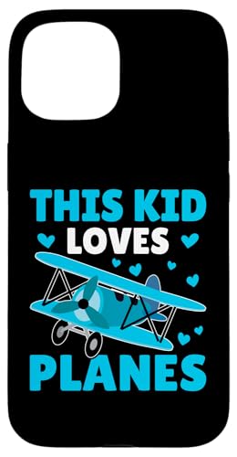 Flugzeug: Dieses Kind liebt Flugzeuge Hülle für iPhone 15 von Cute Airplane Designs For Girls And Boys