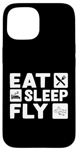 Flugzeug: Essen, Schlafen, Fliegen Hülle für iPhone 15 von Cute Airplane Designs For Girls And Boys