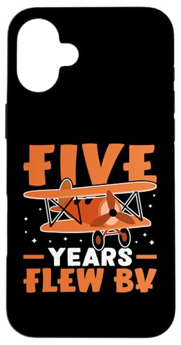 Flugzeug: Five Years Flew By Birthday Hülle für iPhone 16 Plus von Cute Airplane Designs For Girls And Boys