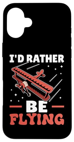 Flugzeug: I'd Rather Be Flying Hülle für iPhone 16 Plus von Cute Airplane Designs For Girls And Boys