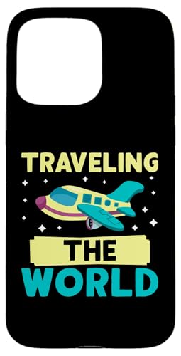 Flugzeug: Reisen um die Welt für den Flughafen Hülle für iPhone 15 Pro Max von Cute Airplane Designs For Girls And Boys
