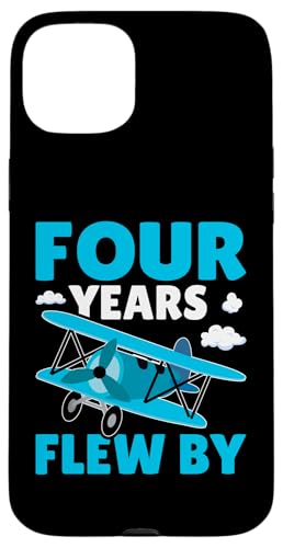 Flugzeug: Vier Jahre im Flug am Geburtstag Hülle für iPhone 15 Plus von Cute Airplane Designs For Girls And Boys