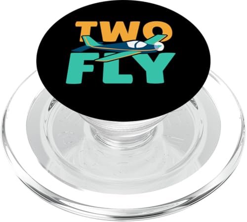 Flugzeug: Zwei Fliegen Geburtstag für Kinder PopSockets PopGrip für MagSafe Flugzeug: Zwei Fliegen Geburtstag für Kinder PopSockets PopGrip für MagSafe von Cute Airplane Designs For Girls And Boys