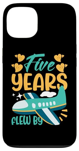 Flugzeuge für Kinder: Fünf Jahre im Flug am Geburtstag Hülle für iPhone 13 von Cute Airplane Designs For Girls And Boys