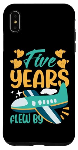 Flugzeuge für Kinder: Fünf Jahre im Flug am Geburtstag Hülle für iPhone XS Max von Cute Airplane Designs For Girls And Boys