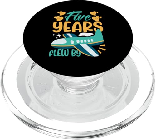 Flugzeuge für Kinder: Fünf Jahre im Flug am Geburtstag PopSockets PopGrip für MagSafe Flugzeuge für Kinder: Fünf Jahre im Flug am Geburtstag PopSockets PopGrip für MagSafe von Cute Airplane Designs For Girls And Boys