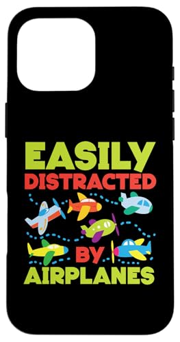 Leicht von Flugzeugen abgelenkt für Kinder Hülle für iPhone 16 Pro Max von Cute Airplane Designs For Girls And Boys