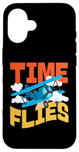 Time Flies Flugzeug für Kinder Hülle für iPhone 16 Time Flies Flugzeug für Kinder Hülle für iPhone 16 von Cute Airplane Designs For Girls And Boys