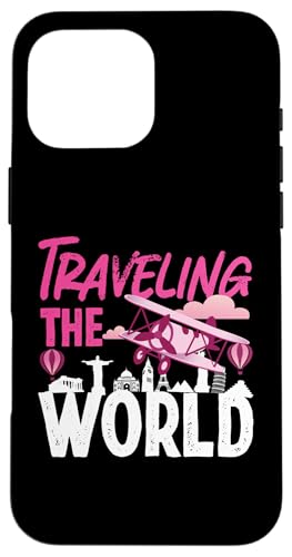 Traveling The World Vacation Design für Kinder Hülle für iPhone 16 Pro Max Traveling The World Vacation Design für Kinder Hülle für iPhone 16 Pro Max von Cute Airplane Designs For Girls And Boys