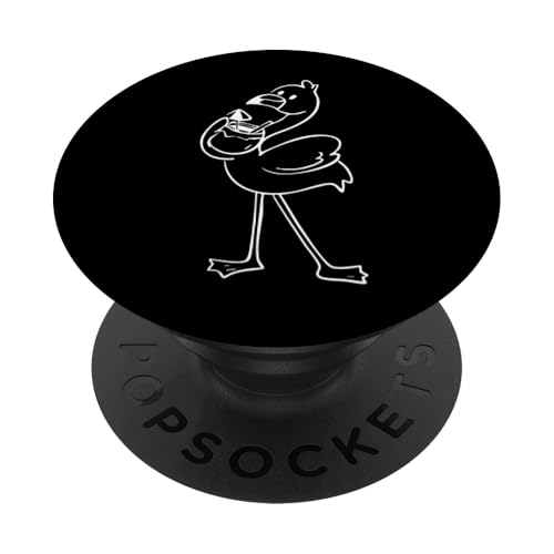 Flamingo Kokosnuss Urlaub Exotische Vögel PopSockets Klebender PopGrip von Cute Animals Artsy Silhouette Animals