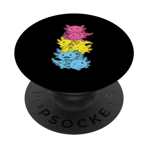 Pansexuelle Flagge Pan Pride LGBTQ Axolotl PopSockets mit austauschbarem PopGrip Pansexuelle Flagge Pan Pride LGBTQ Axolotl PopSockets mit austauschbarem PopGrip von Cute Animals LGBTQ+ Pride Month