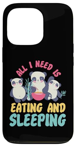Panda: Alles was ich brauche ist Essen und Schlafen Hülle für iPhone 13 Pro von Cute Asian Panda Bear Designs For Kids