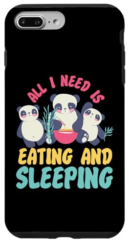Panda: Alles was ich brauche ist Essen und Schlafen Hülle für iPhone 7 Plus/8 Plus von Cute Asian Panda Bear Designs For Kids