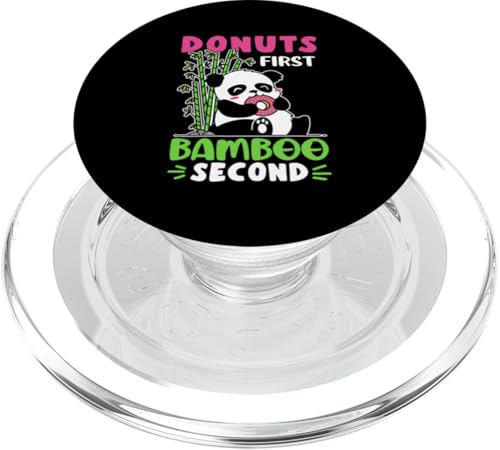Panda: Donuts an erster Stelle, Bamboo an zweiter Stelle PopSockets PopGrip für MagSafe Panda: Donuts an erster Stelle, Bamboo an zweiter Stelle PopSockets PopGrip für MagSafe von Cute Asian Panda Bear Designs For Kids