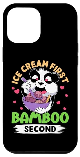 Panda: Eiscreme an erster Stelle, Bambus an zweiter Stelle Hülle für iPhone 12 Pro Max von Cute Asian Panda Bear Designs For Kids