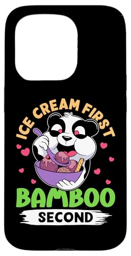 Panda: Eiscreme an erster Stelle, Bambus an zweiter Stelle Hülle für iPhone 15 Pro Panda: Eiscreme an erster Stelle, Bambus an zweiter Stelle Hülle für iPhone 15 Pro von Cute Asian Panda Bear Designs For Kids