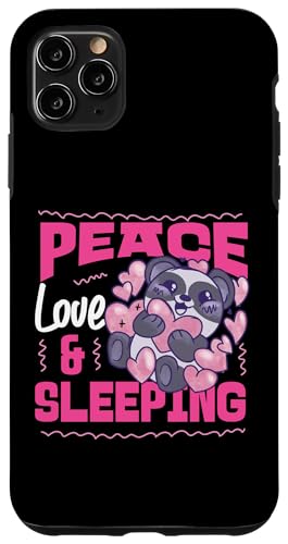 Panda: Frieden, Liebe und Schlaf Hülle für iPhone 11 Pro Max von Cute Asian Panda Bear Designs For Kids