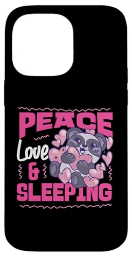 Panda: Frieden, Liebe und Schlaf Hülle für iPhone 14 Pro Max von Cute Asian Panda Bear Designs For Kids
