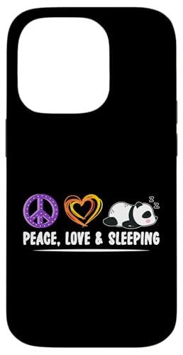 Panda: Frieden, Liebe und Schlaf Hülle für iPhone 14 Pro von Cute Asian Panda Bear Designs For Kids