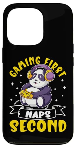 Panda: Gaming zuerst, Nickerchen Sekunde Hülle für iPhone 13 Pro von Cute Asian Panda Bear Designs For Kids