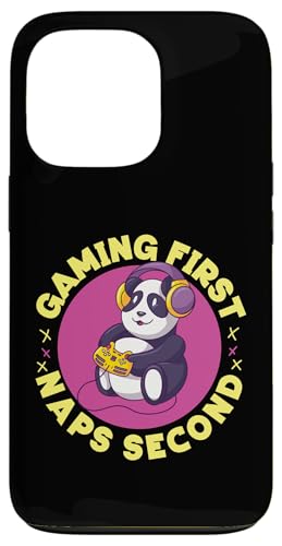 Panda: Gaming zuerst, Nickerchen Sekunde Hülle für iPhone 13 Pro von Cute Asian Panda Bear Designs For Kids
